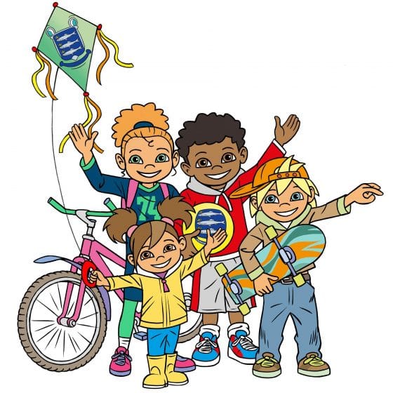 ontwerp en illustratie t.b.v. 'Kids team-logo' i.o.v. Bluelemon.nl