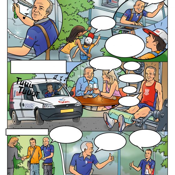 strip Eva-'Werkgeluk' i.o.v. Facilicom.nl